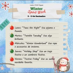 winter spirit week spanish